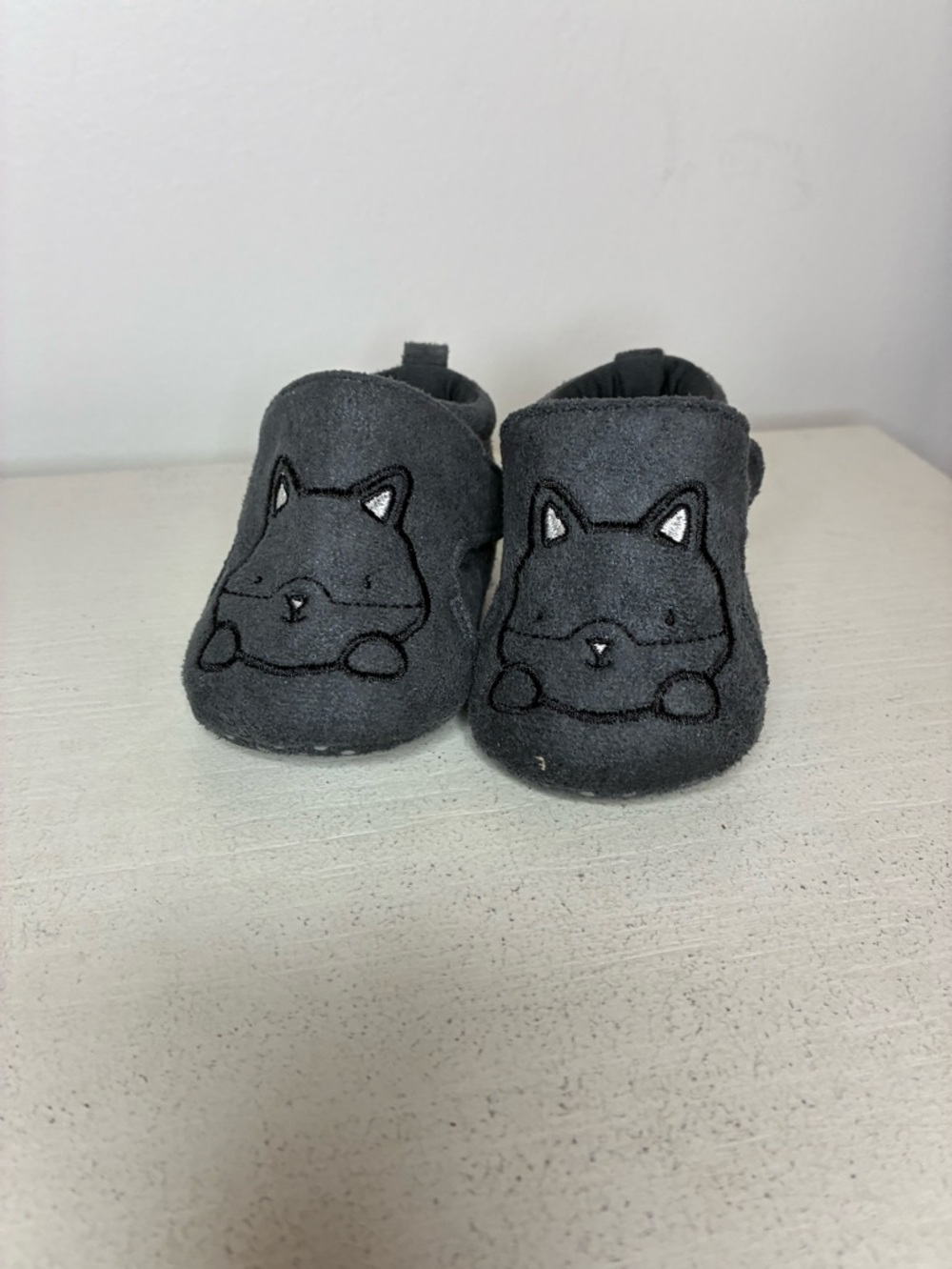 Baby size small Grey Fox Slip-On Shoes. Joe Fresh. Teeny and cute.